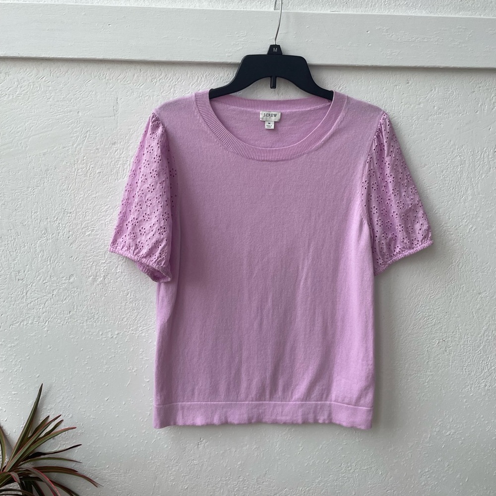🌸J.Crew Short Sleeve Knit Top in Lilac